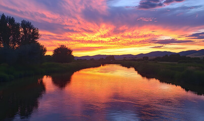 Obraz premium Spectacular Nature and Scenic Wonders: Golden Hour Sunsets, Lush Forests, Tranquil Beaches, and Vibrant Fields of Flowers in Stunning Views