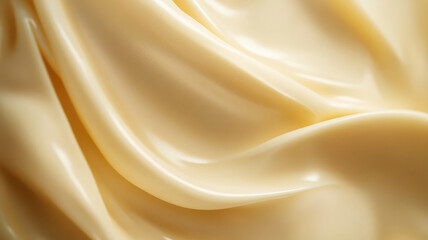 Obraz premium Golden satin fabric with soft, flowing folds and shiny texture