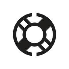 Fototapeta premium Vector Life Preserver Icon on white background
