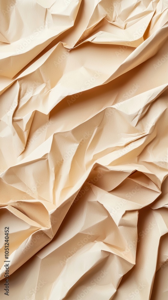 Poster the image is of a piece of paper with a crumpled texture