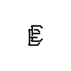 EE monogram logo design letter text name symbol monochrome logotype alphabet character simple logo