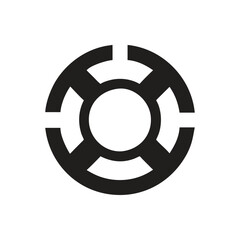 Life Preserver Help Vector Icon on white background