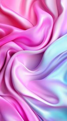 Fototapeta premium A pink, purple, and blue fabric with a wave pattern