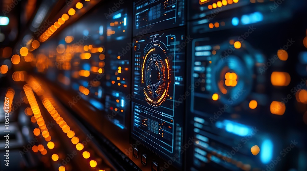 Poster system is designed to discover and analyze network interconnections, highlighting advanced analysis.stock photo