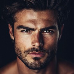 Obraz premium Man with Beard Close Up