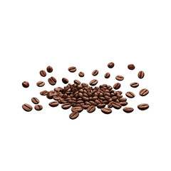 Naklejka premium coffee beans on white background
