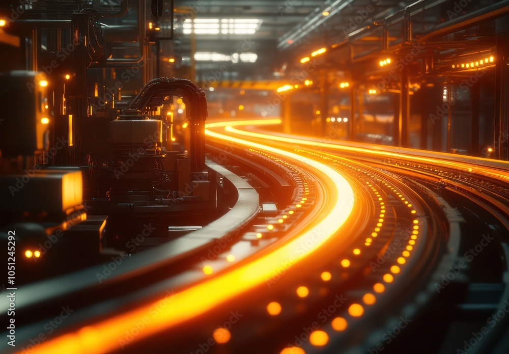 Aufkleber high-tech automated conveyor system in modern factory