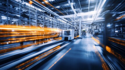 Fototapeta premium A glimpse into the future of manufacturing with smart technologies.