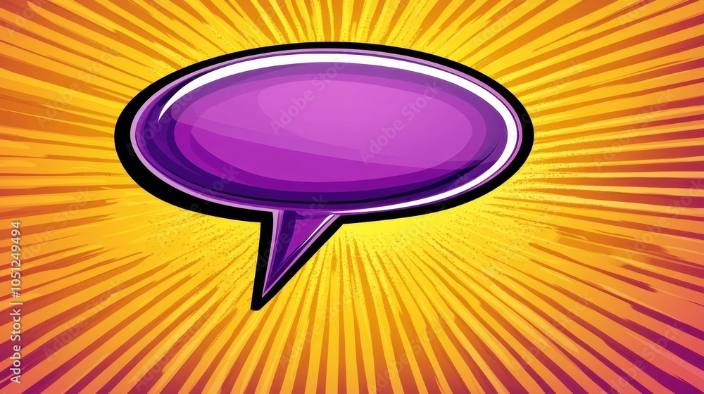 Poster a colorful comic-style background featuring a purple exploding speech bubble, designed for adding im