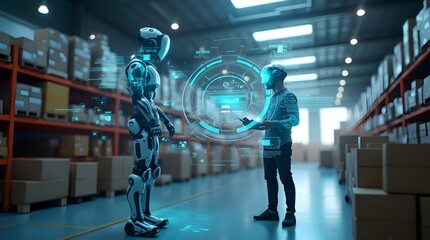 Smart Warehouse Automation with Augmented Reality Technology and Robotics, Revolutionizing Package Picking and Supply Chain Efficiency