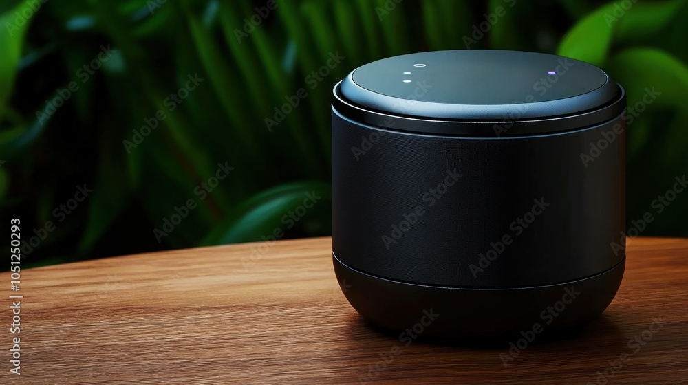 Aufkleber elegant mockup of a modern smart home hub device showcasing advanced technology in a minimalistic de