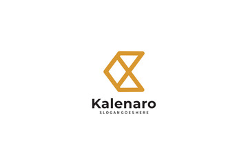 Fototapeta premium Letter K logo icon design template elements