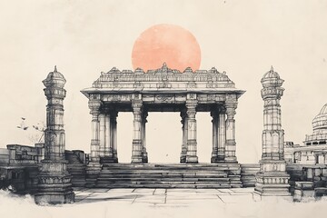 Naklejka premium Preah Rup temple in province Siem Reap,