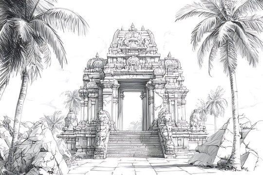 Hindu Narasimha temple located in the Visakhapatnam City suburb of Simhachalam in Andhra Pradesh, South India