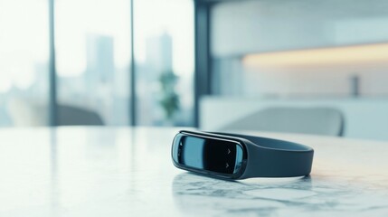 Comprehensive blank mockup of a wearable iot fitness tracker for high-scale applications in modern technology
