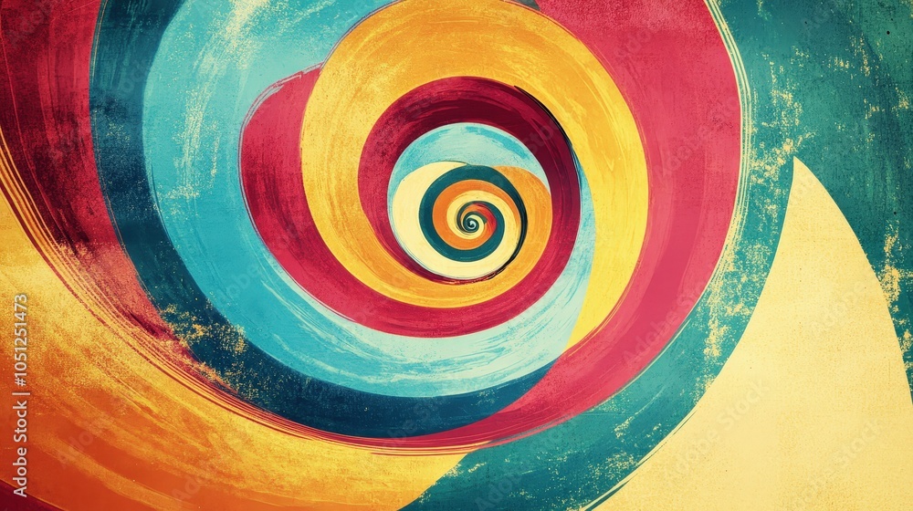 Aufkleber a dynamic spiral background featuring colorful swirling patterns in bright hues