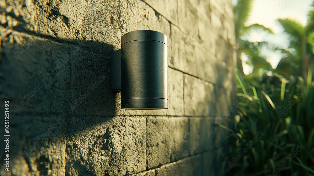 Aufkleber high-detail blank mockup of an iot smart device for dynamic home automation in urban environments