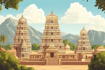 Hindu Narasimha temple located in the Visakhapatnam City suburb of Simhachalam in Andhra Pradesh, South India