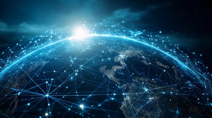 Fototapeta premium Global Network of Interconnectedness