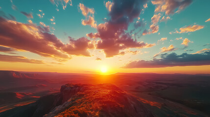 Fototapeta premium timelapse of a captivating sunset over a beautiful natural landscape. concept sunset timelapse, quality, natural landscape, captivating sky. Sunset Cliffs. Illustration