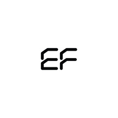 EF monogram logo design letter text name symbol monochrome logotype alphabet character simple logo