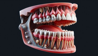 Anatomical Model of Human Jaw and Teeth Structure