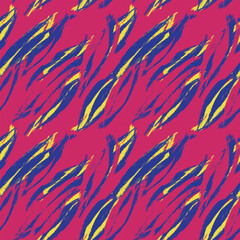 Colourful Abstract Brush Strokes Seamless Pattern Design