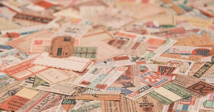 vintage tickets from around the world, theater, movie, concerts, transport, boarding passes, hotel reception cards and other documents