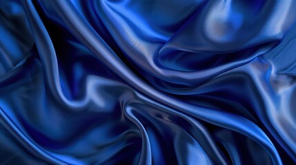 Obraz premium Blue Satin Draped Fabric Texture