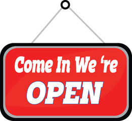 Come in we are Open Icon Sign