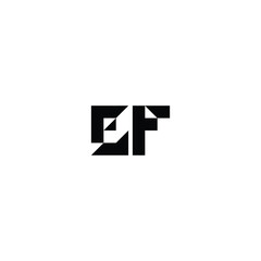 Fototapeta premium EF monogram logo design letter text name symbol monochrome logotype alphabet character simple logo