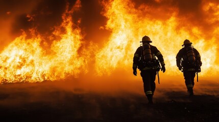 Obraz premium Analyze the importance of teamwork in firefighting.