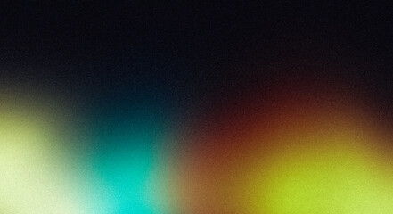 Green red blue orange dark color grainy gradient backdrop design. Abstract colorful wave shaped, color flow, Vibrant black, noisy, glowing, dark, website header, cover