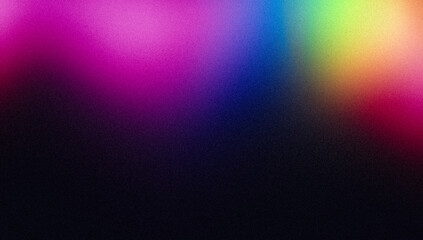 Purple blue green red dark color grainy gradient backdrop design. Abstract colorful wave shaped, color flow, Vibrant black, noisy, glowing, dark, website header, cover