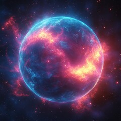 Obraz premium Cosmic Energy Planet