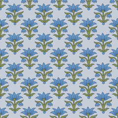 Flowers Allover Seamless Repeat Pattern 