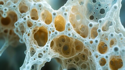 Abstract Cell Structure: Microscopic View of a Biological Network
