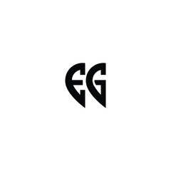 EG monogram logo design letter text name symbol monochrome logotype alphabet character simple logo