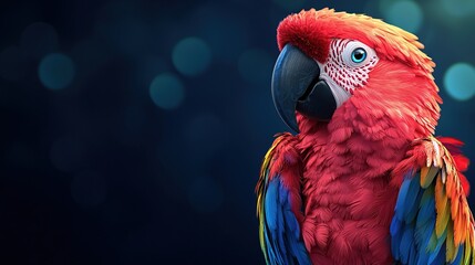 A Vivid Scarlet Macaw