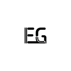 EG monogram logo design letter text name symbol monochrome logotype alphabet character simple logo