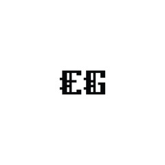 EG monogram logo design letter text name symbol monochrome logotype alphabet character simple logo