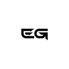 EG monogram logo design letter text name symbol monochrome logotype alphabet character simple logo