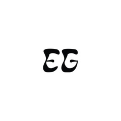 EG monogram logo design letter text name symbol monochrome logotype alphabet character simple logo