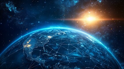 Fototapeta premium Digital Network Connecting the World