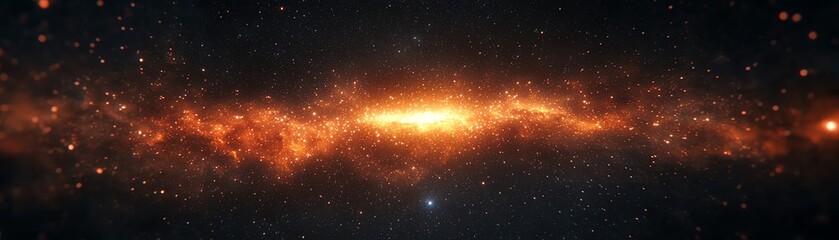 Fototapeta premium A stunning cosmic landscape showcasing brilliant stars and vibrant nebulae in a swirling galaxy of colors and deep space beauty.