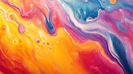 Vibrant swirls of color an abstract journey through fluid art