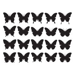 Naklejka premium butterfly's silhouette