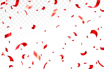 Abstract red confetti party celebration banner background template, Great for a birthday party or an event celebration invitation or decor. confetti,