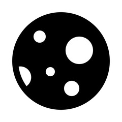 Obraz premium Moon icon glyph