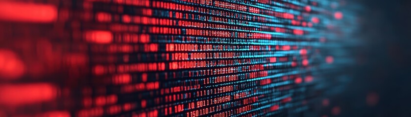 Fototapeta premium Data leaks from espionage visualized as redacted files spilling across screens cyber warfare espionage data